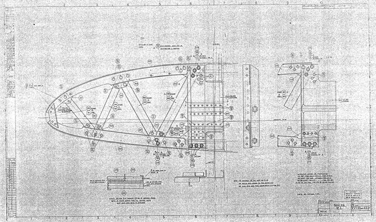 Spitfire MkI II Type 300 Blueprints 30008 43 H Nose Rib No 3 A4 Photo Print