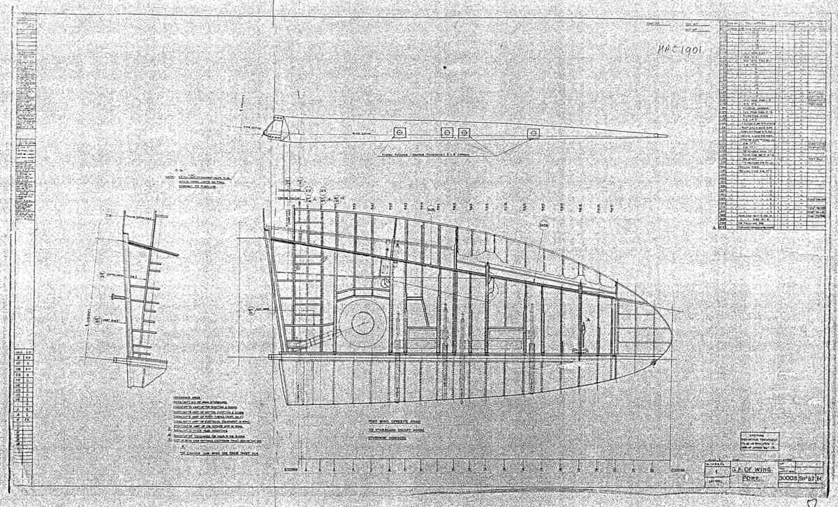 Spitfire MkI II Type 300 Blueprints 30008 57 H GA of Wing Port A4 Photo Print
