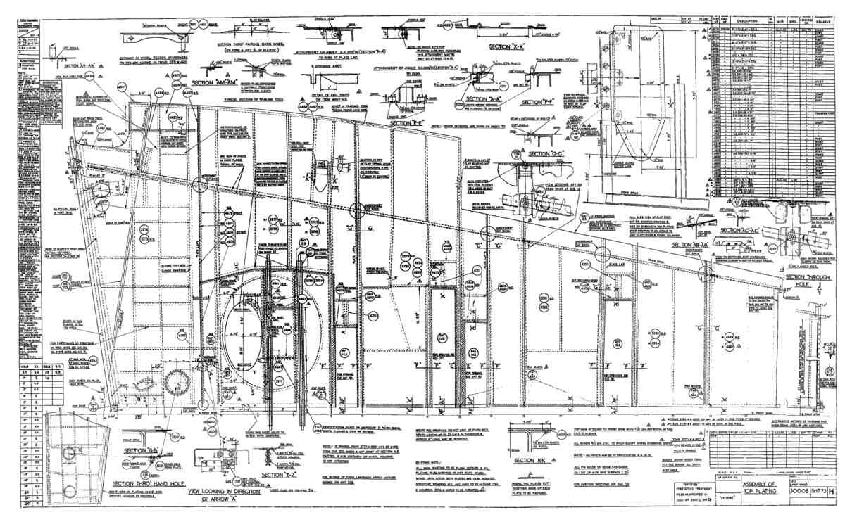 Spitfire MkI II Type 300 Blueprints 30008 73 H Assembly of top plating A4 Photo Print