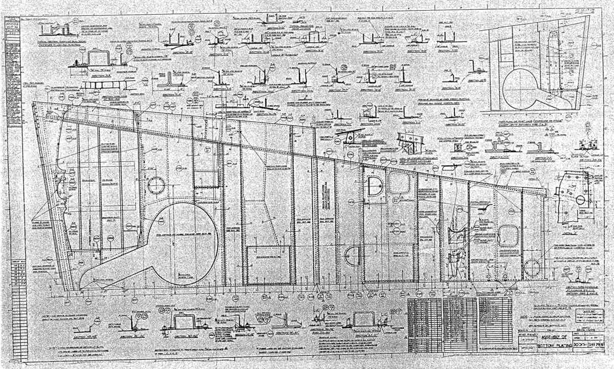Spitfire MkI II Type 300 Blueprints 30008 79 H Assembly of Bottom Plating A4 Photo Print