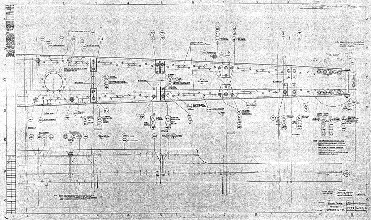 Spitfire MkI II Type 300 Blueprints 30008 99 H Front Spar Assembly Stations 16 21 Sheet 4of4 A4 Photo Print