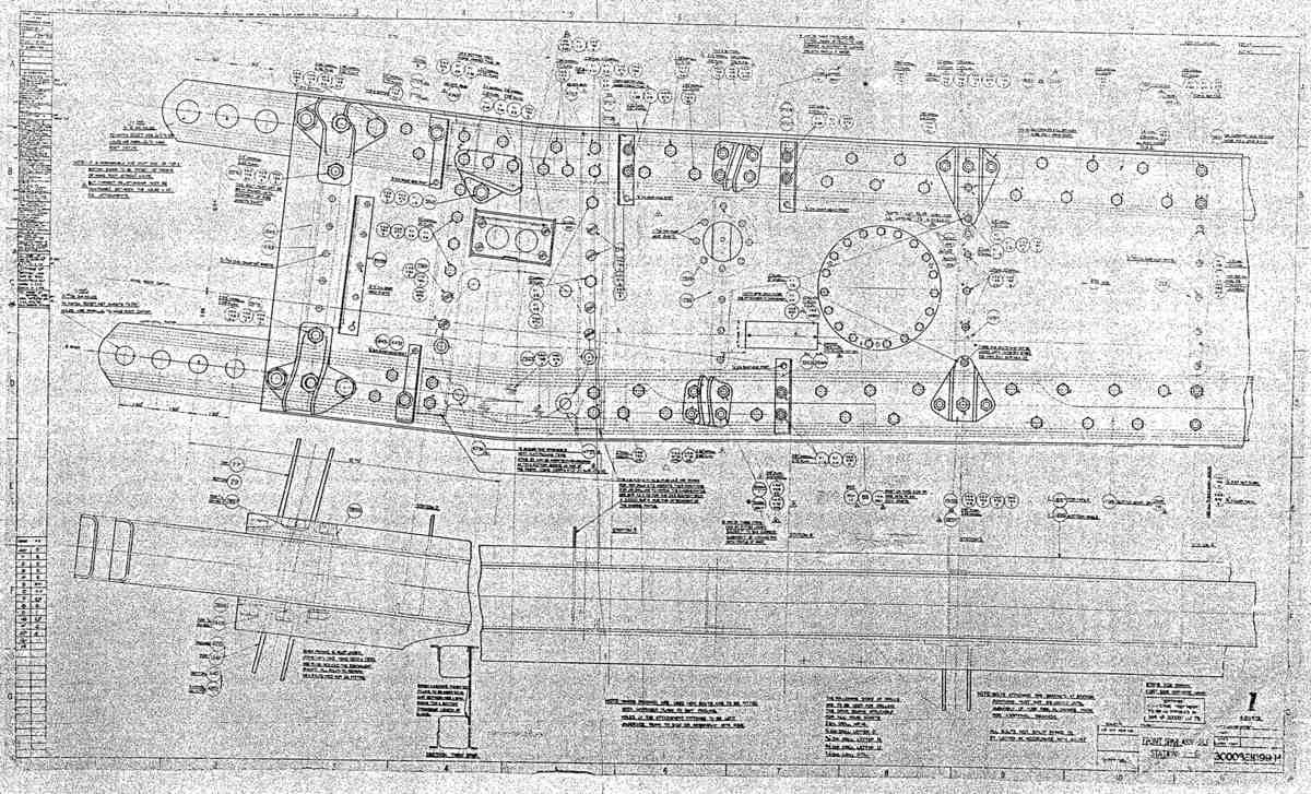 Spitfire MkI II Type 300 Blueprints 30008 99 H Front Spar Assembly Stations 2 6 Sheet 1of4 A4 Photo Print