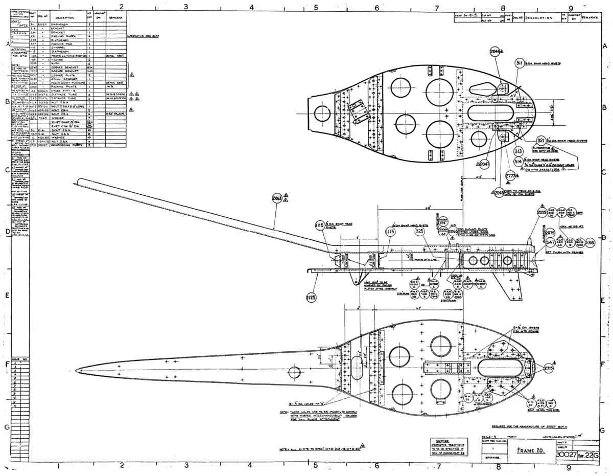 Spitfire MkI II Type 300 Blueprints 30027 22 G Frame 20 A4 Photo Print