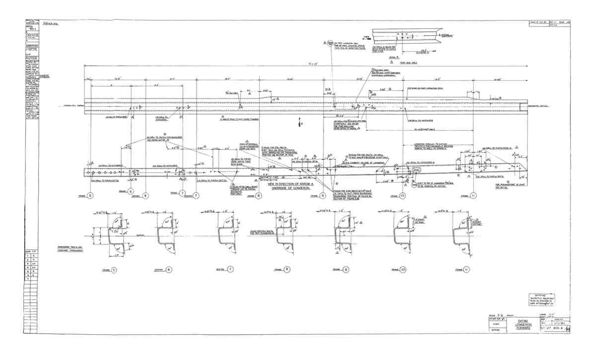 Spitfire MkI II Type 300 Blueprints 30027 905,906 H Datum Longeron Forward A4 Photo Print