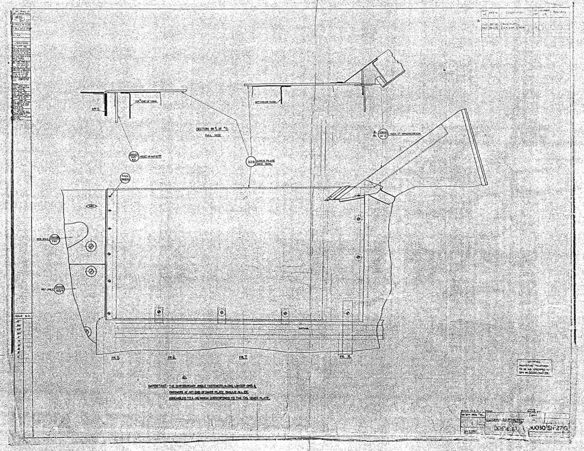 Spitfire MkI II Type 300 Blueprints 30030 27 G Fuel Tank Cover Plate A4 Photo Print