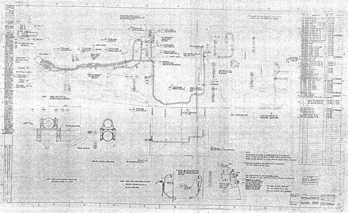 Spitfire MkI II Type 300 Blueprints 30034 23 H Installation of Vacuum Pump A4 Photo Print