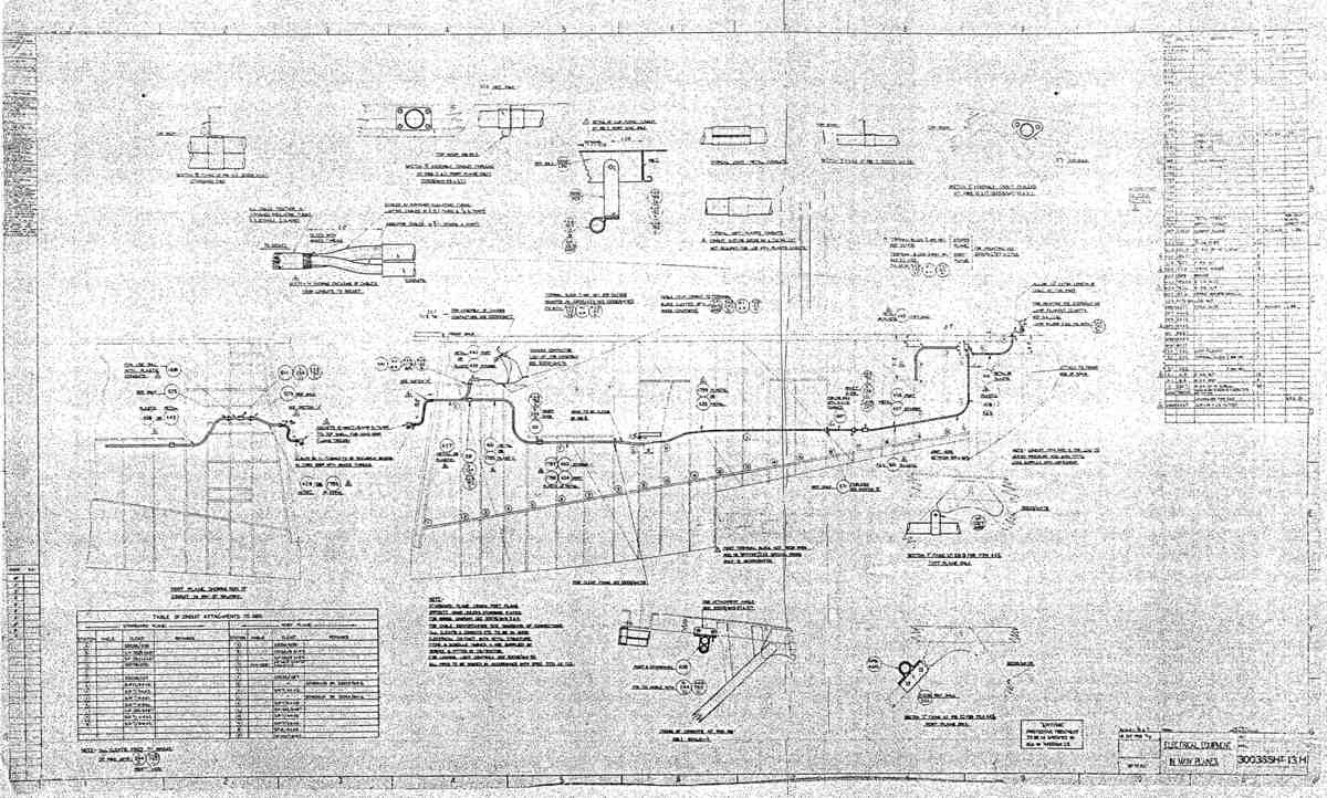Spitfire MkI II Type 300 Blueprints 30036 13 H Electrical Equipment in Main Planes A4 Photo Print
