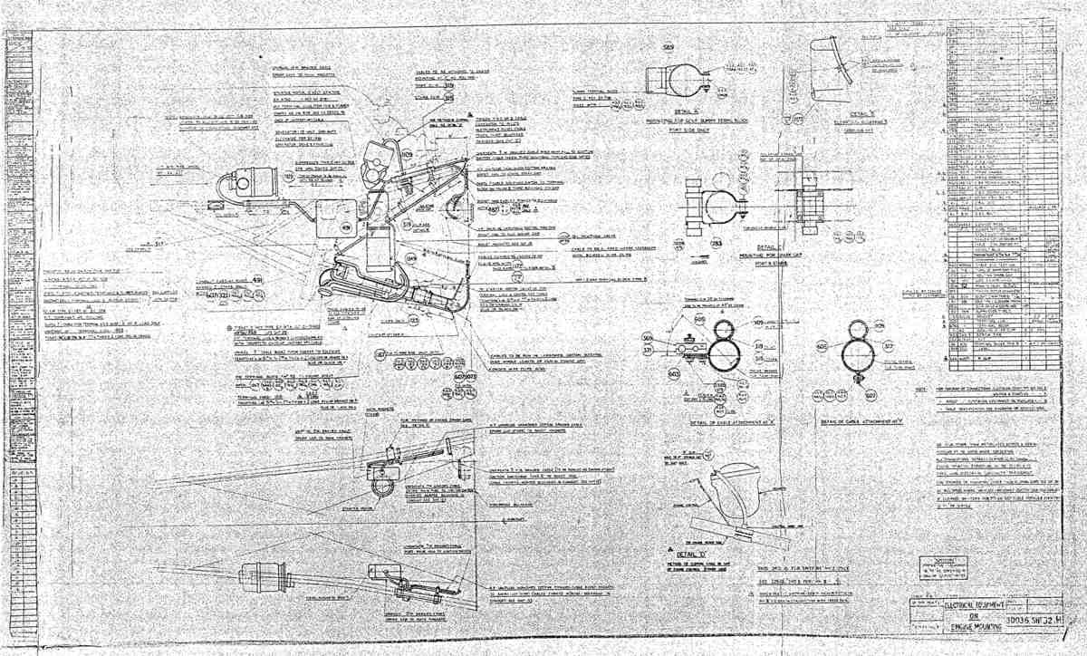 Spitfire MkI II Type 300 Blueprints 30036 32 H Electrical Equipment on Engine Mounting A4 Photo Print