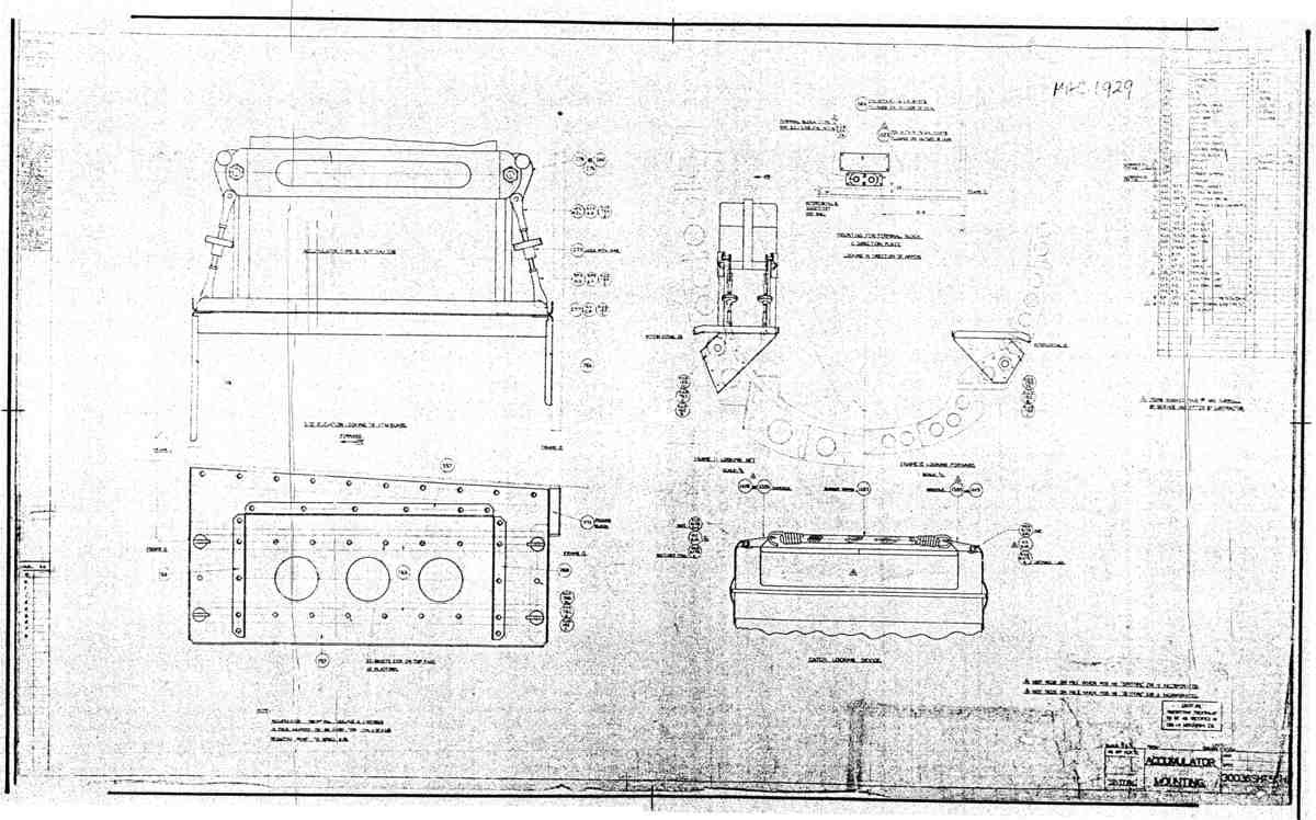 Spitfire MkI II Type 300 Blueprints 30036 5 H Accumulator Mounting A4 Photo Print