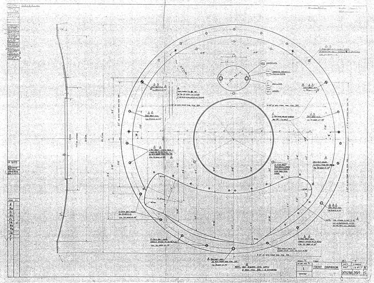 Spitfire MkI II Type 300 Blueprints 30038 399 G Front Diaphragm A4 Photo Print