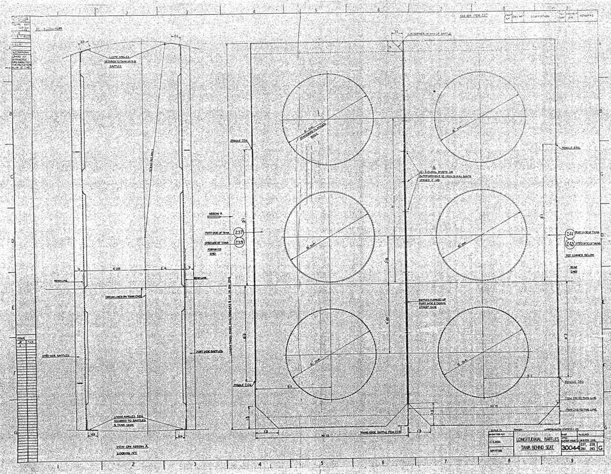 Spitfire MkI II Type 300 Blueprints 30044 237,239,241,243 G Longitudinal Baffles Tank Behind Seat A4 Photo Print