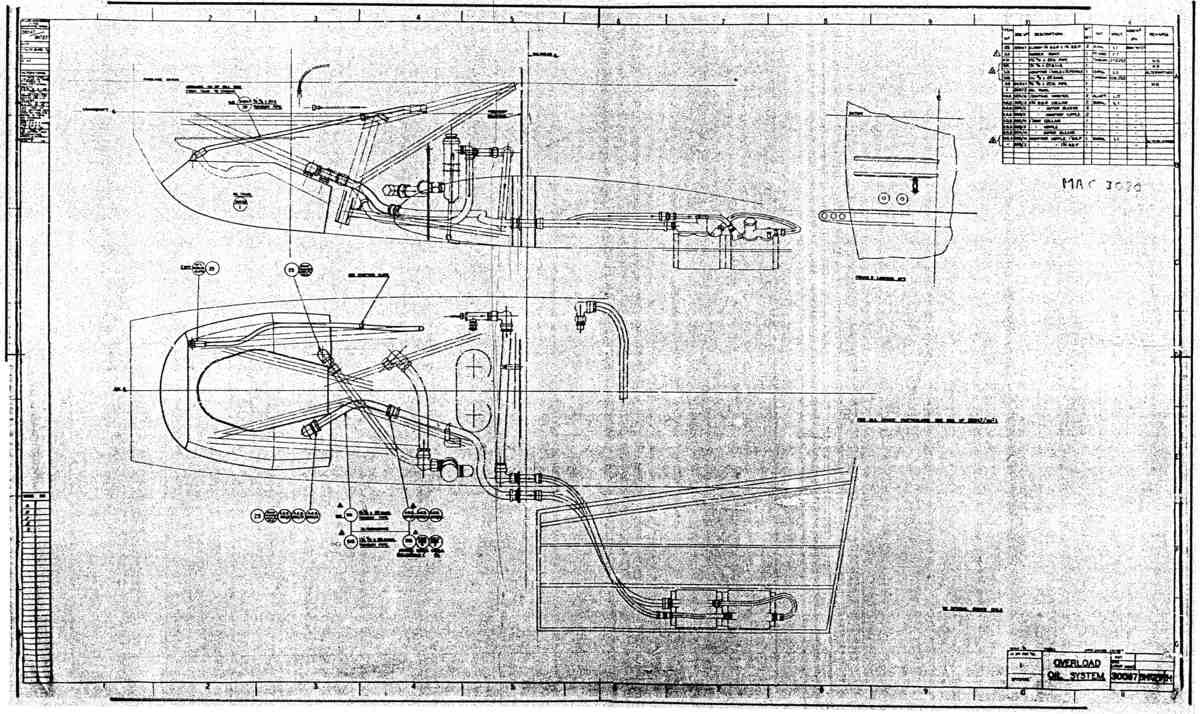 Spitfire MkI II Type 300 Blueprints 30047 27 H Overload Oil System A4 Photo Print