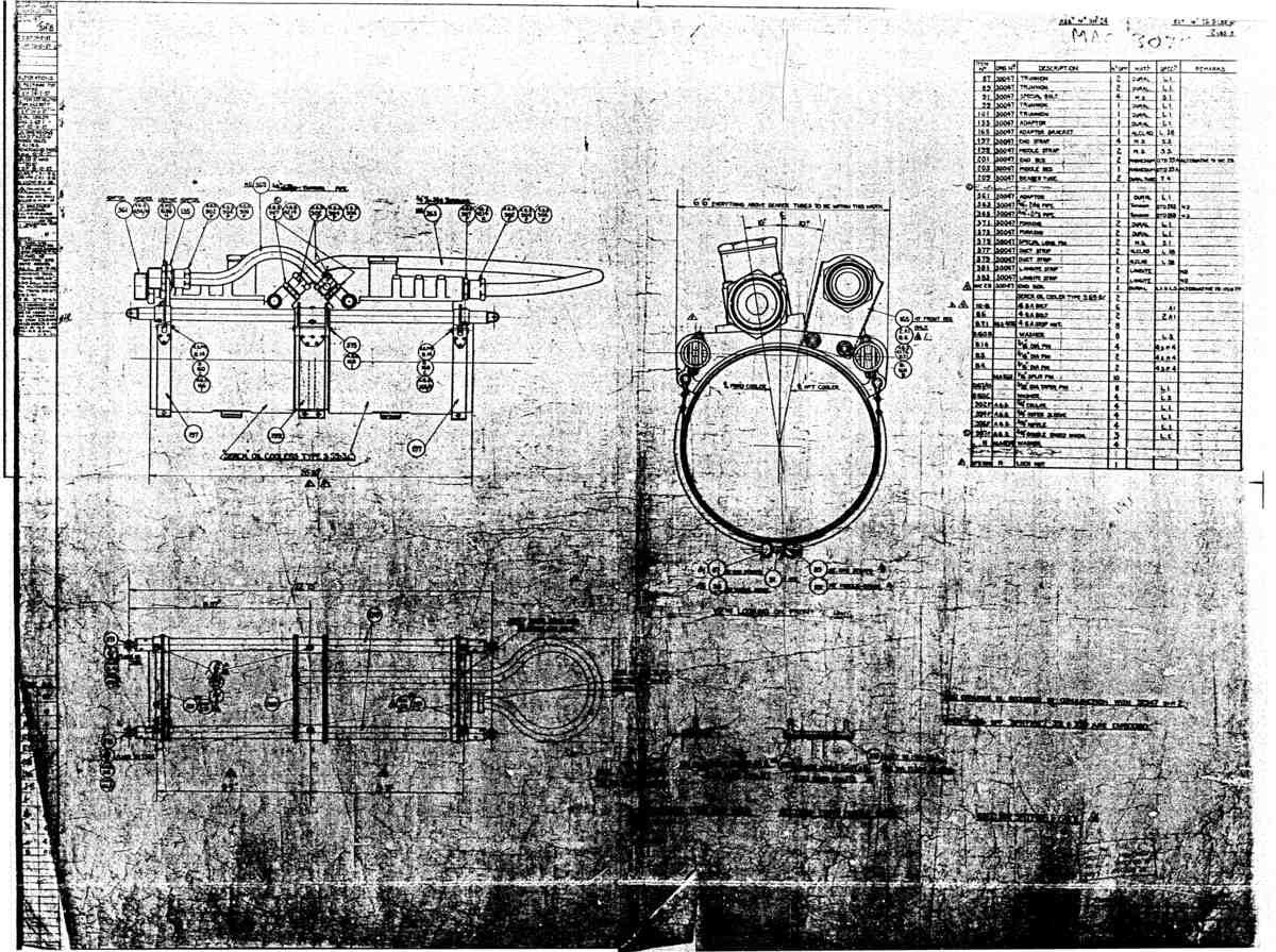 Spitfire MkI II Type 300 Blueprints 30047 8 G Oil Cooler A4 Photo Print