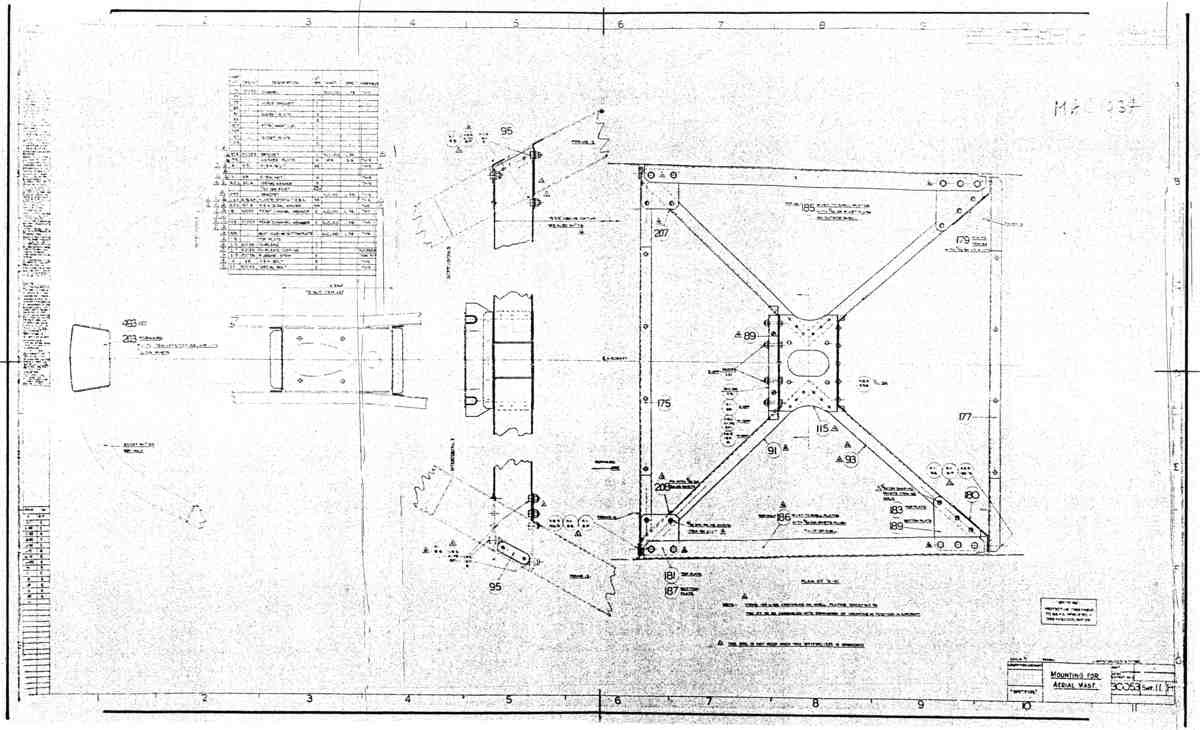 Spitfire MkI II Type 300 Blueprints 30053 11 H Mounting for Aerial Mast A4 Photo Print