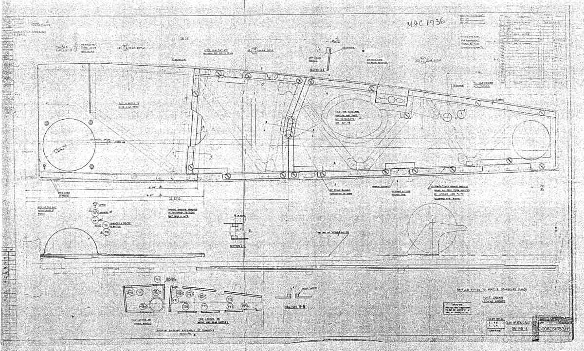 Spitfire MkI II Type 300 Blueprints 30062 53 H Gun Heating Baffles on Rib 8 A4 Photo Print