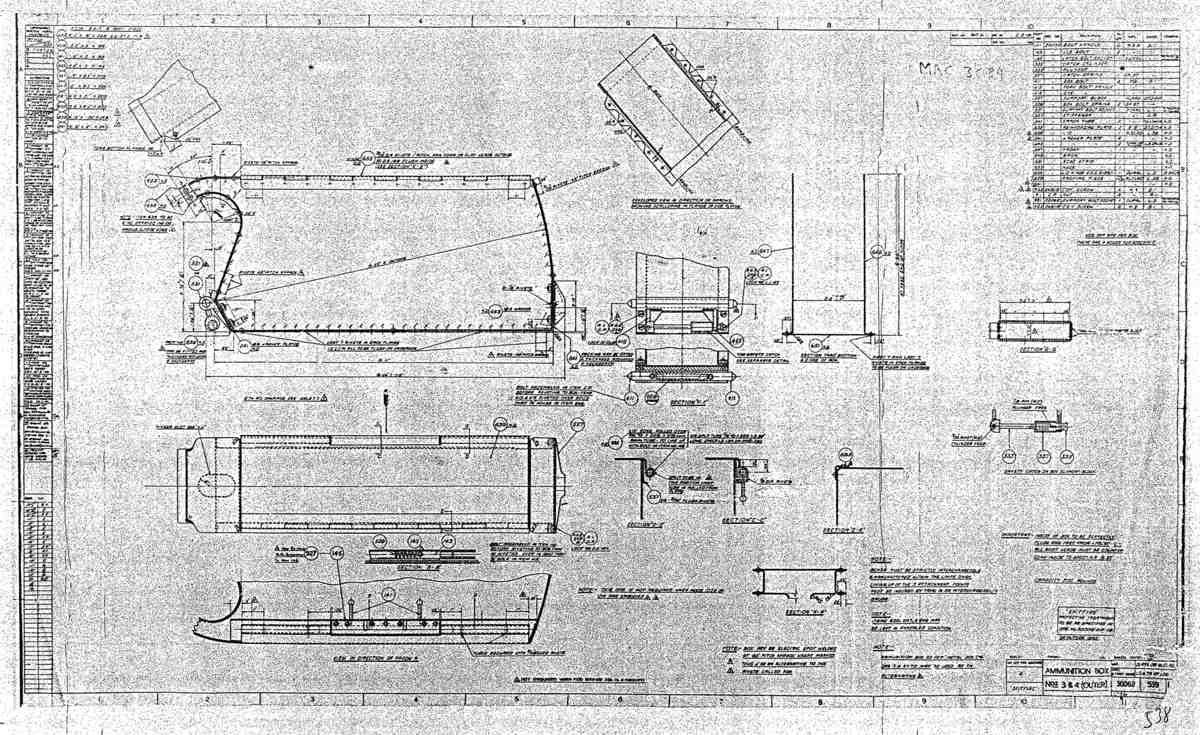 Spitfire MkI II Type 300 Blueprints 30062 538 H Ammunition Box No 3&4 Outer A4 Photo Print