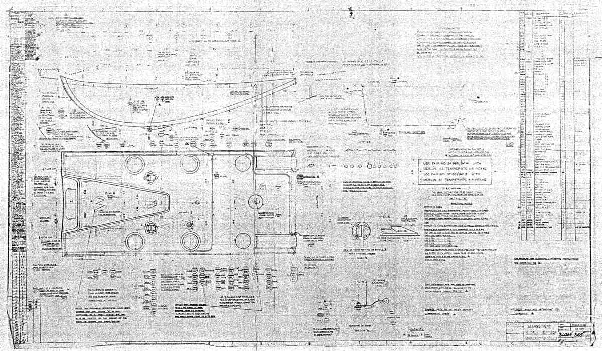 Spitfire MkI II Type 300 Blueprints 30065 365 H Arrangement of                       A4 Photo Print
