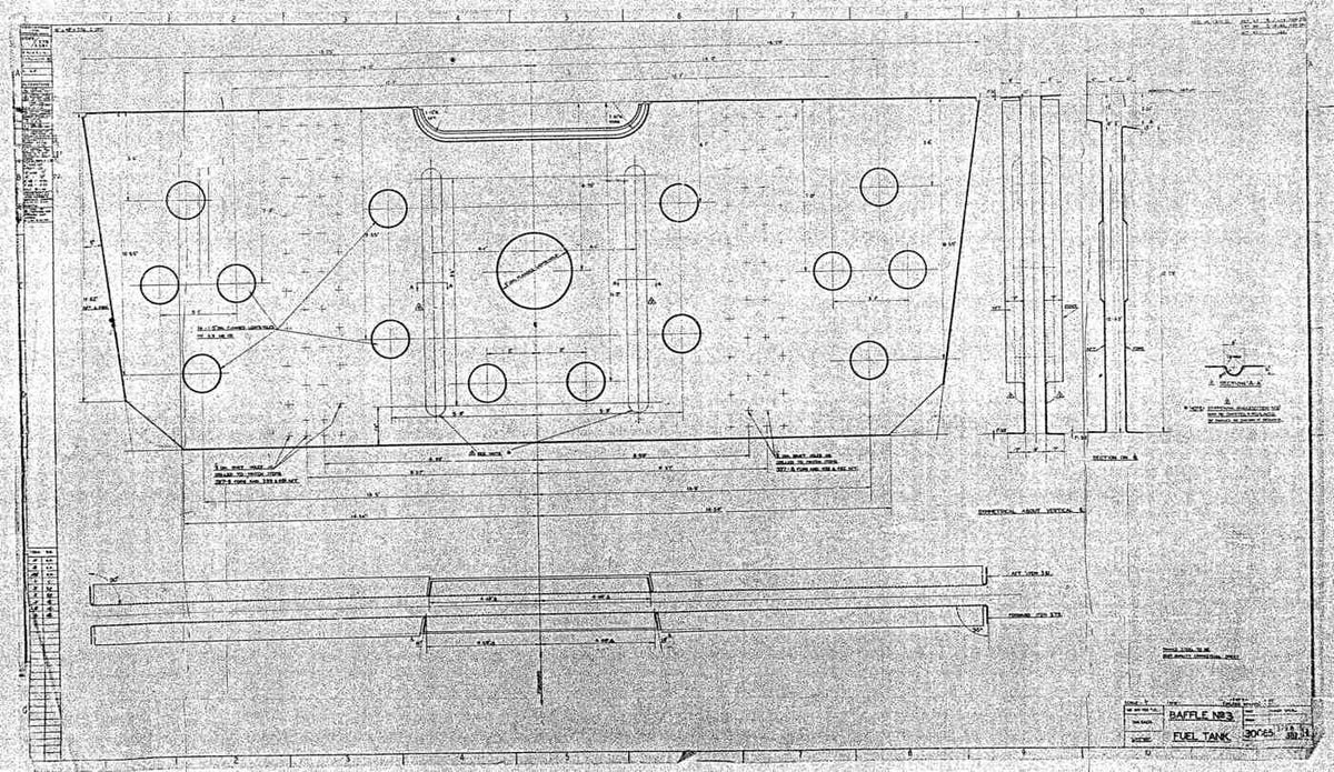 Spitfire MkI II Type 300 Blueprints 30065 379381 H Baffle No3 Fuel Tank A4 Photo Print