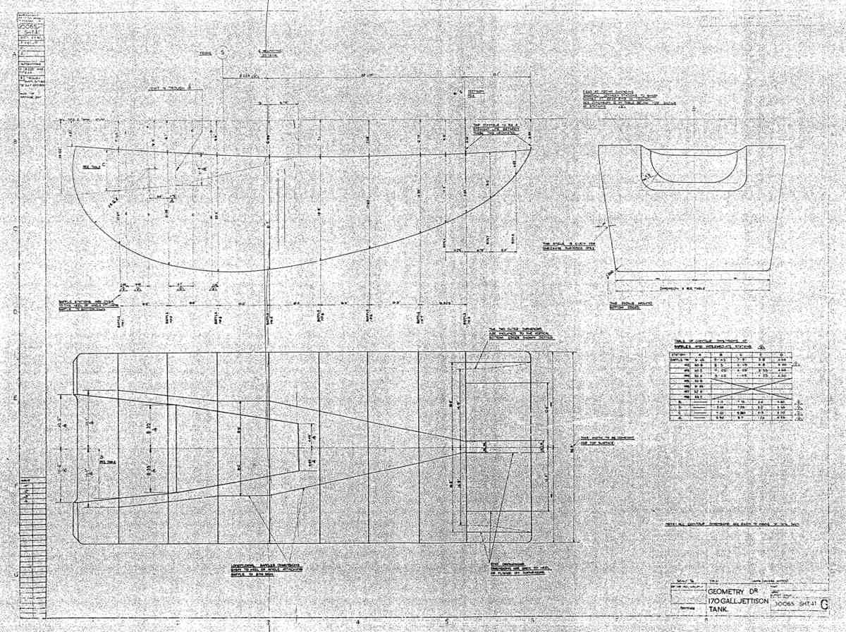 Spitfire MkI II Type 300 Blueprints 30065 41 G Geometry Drawing 170 Gallon Jettison Tank A4 Photo Print