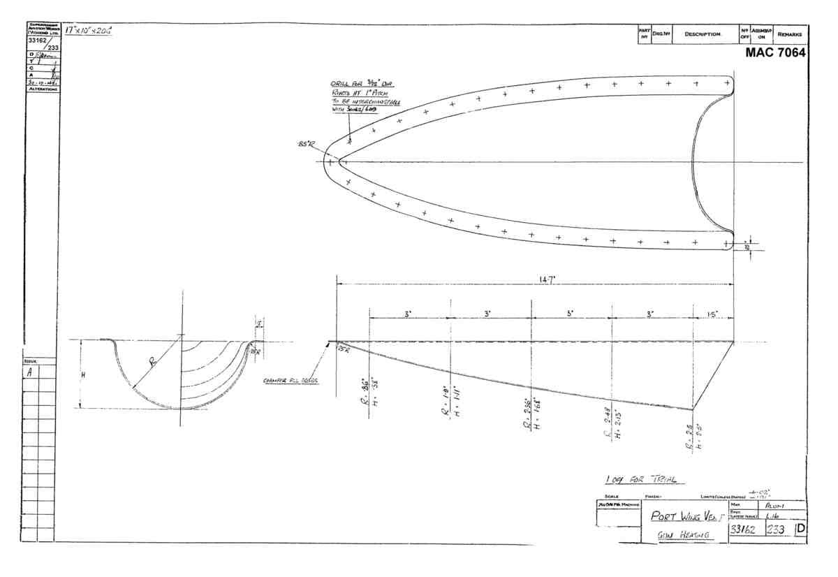 Spitfire MkI II Type 331 Blueprints 33162 233 D Port Wing Vent Gun Heating A4 Photo Print