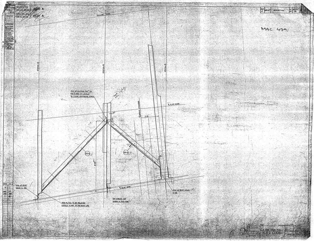Spitfire MkI II Type 346 Blueprints 34608 13 G GA Rib Bracing at 8 9 10 Rear A4 Photo Print