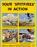 Spitfire Planes War Vintage Retro Advert Poster A4 Photo Print