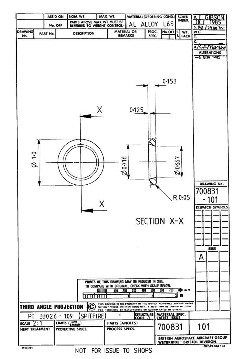 Spitfire Type 330 Mk IX Blueprints 33026 109Washer A4 Photo Print
