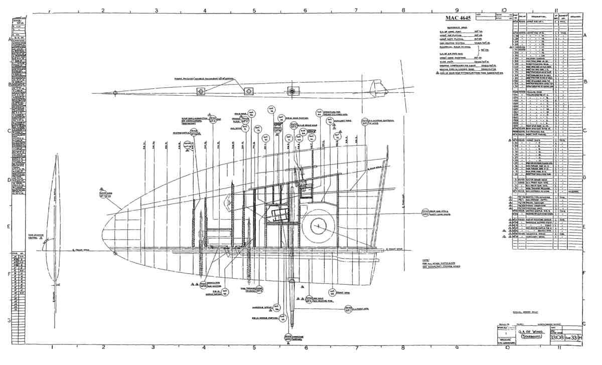 Spitfire Type 331 Mk IX Blueprints 33108 33 H GA of Wing Starboard A4 Photo Print