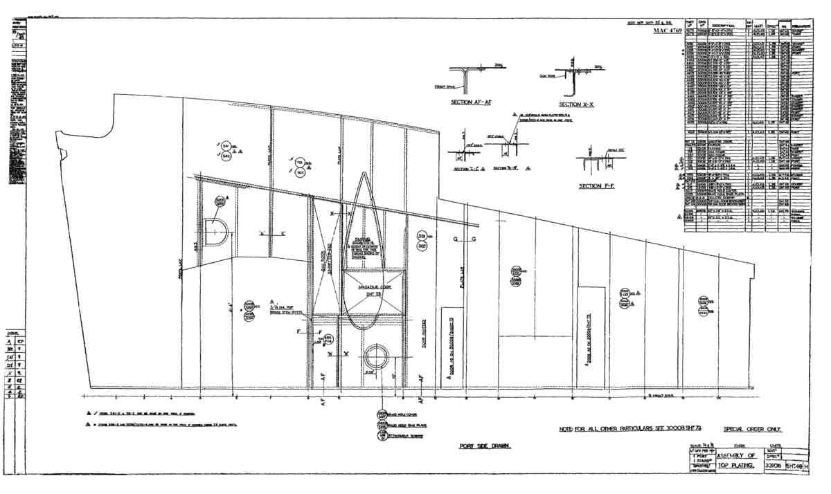 Spitfire Type 331 Mk IX Blueprints 33108 48 H Assembly of Top Plating A4 Photo Print