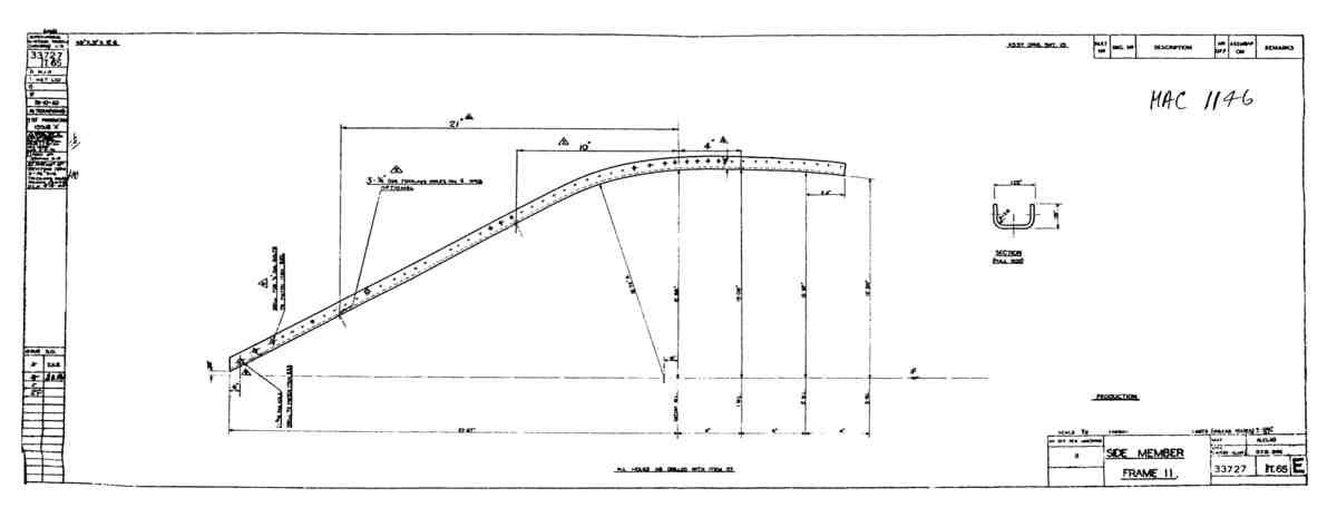 Spitfire Type 337 Mk IV Blueprints 33727 65 E Side Member Frame 11 A4 Photo Print