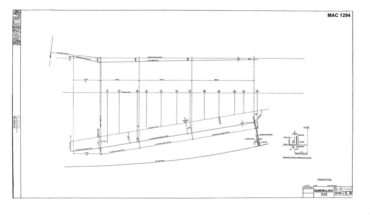 Spitfire Type 337 Mk IV Blueprints 33769 25 H Geometry of Split Flap A4 Photo Print