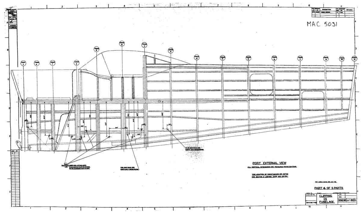 Spitfire Type 356 MK 2122,24 Blueprints 35636 80 H Clipping in fuselage(pt 4 of 5) A4 Photo Print