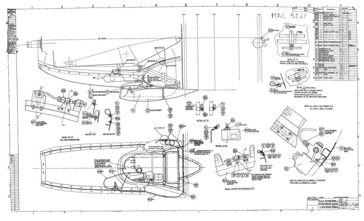 Spitfire Type 356 MK 2122,24 Blueprints 35638 74 H GA of Bottom Panel & Interconnected chassis &  A4 Photo Print