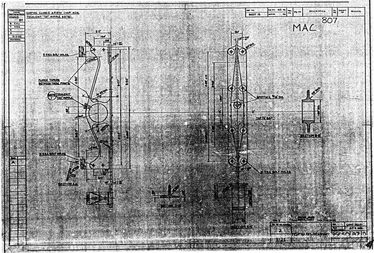 Spitfire Type 356 MK 2122,24 Blueprints 35650 87 D Forward Bearing A4 Photo Print