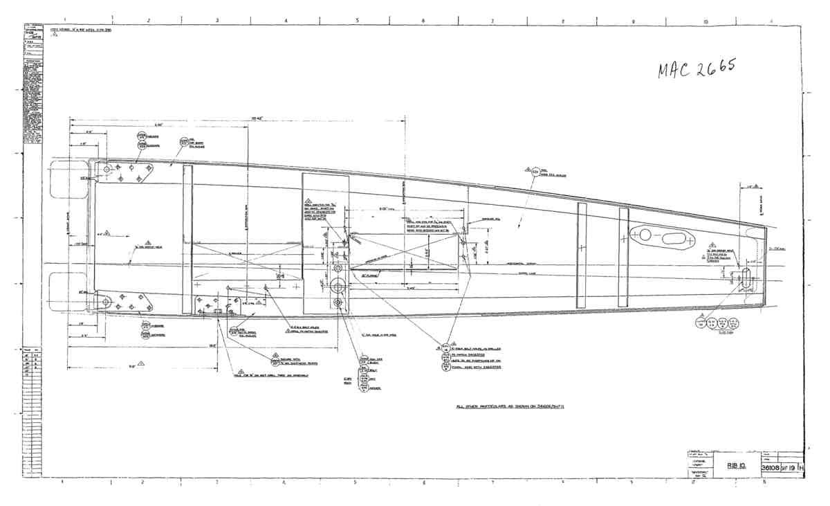 Spitfire Type 361 Mk IX Blueprints 36108 19 H Rib 10 A4 Photo Print