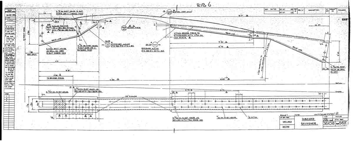Spitfire Type 361 Mk IX Blueprints 36108 56 E Inboard Stiffener A4 Photo Print