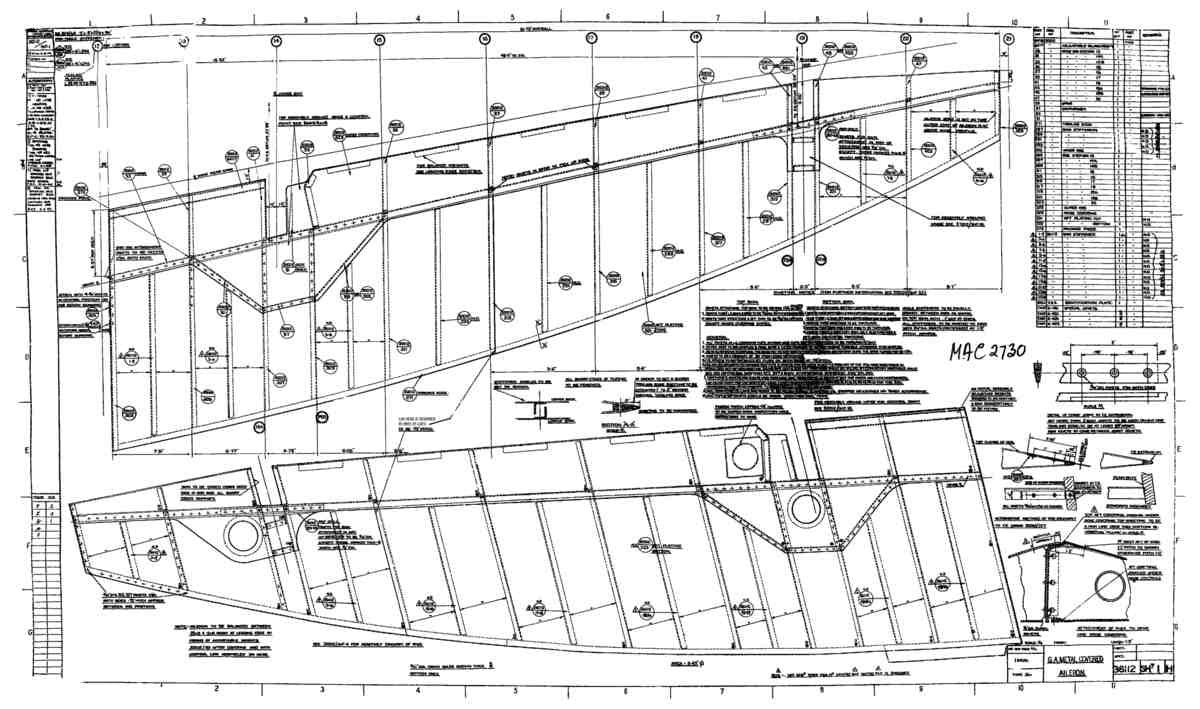 Spitfire Type 361 Mk IX Blueprints 36112 1 H GA Metal covered Aileron A4 Photo Print