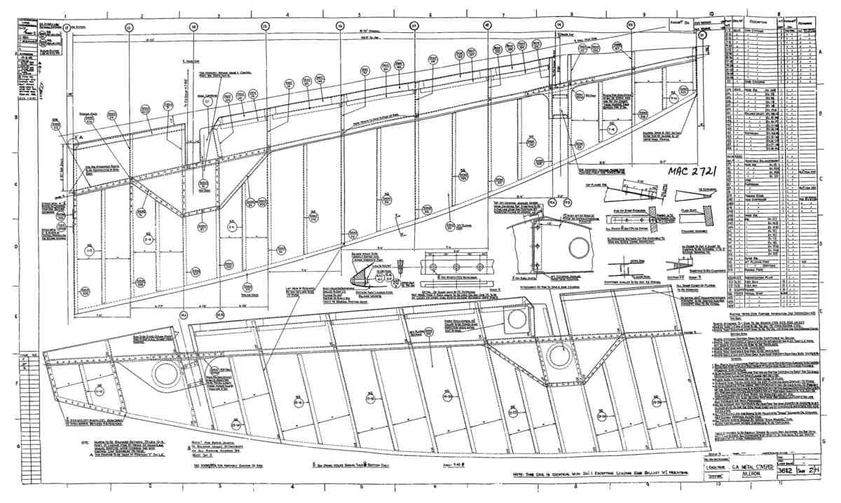 Spitfire Type 361 Mk IX Blueprints 36112 2 H GA Metal Covered Aileron A4 Photo Print