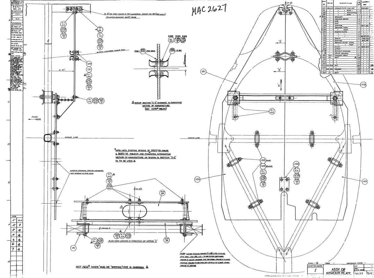 Spitfire Type 361 Mk IX Blueprints 36127 23  Assy of Armour Plate Fr 11 A4 Photo Print