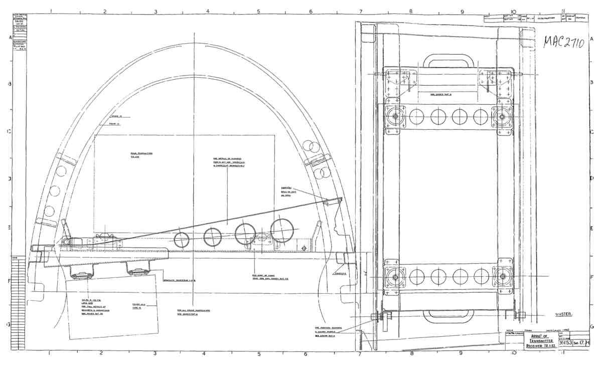 Spitfire Type 361 Mk IX Blueprints 36153 17 H Arrangement of Transmitter Reciever TR1133 A4 Photo Print