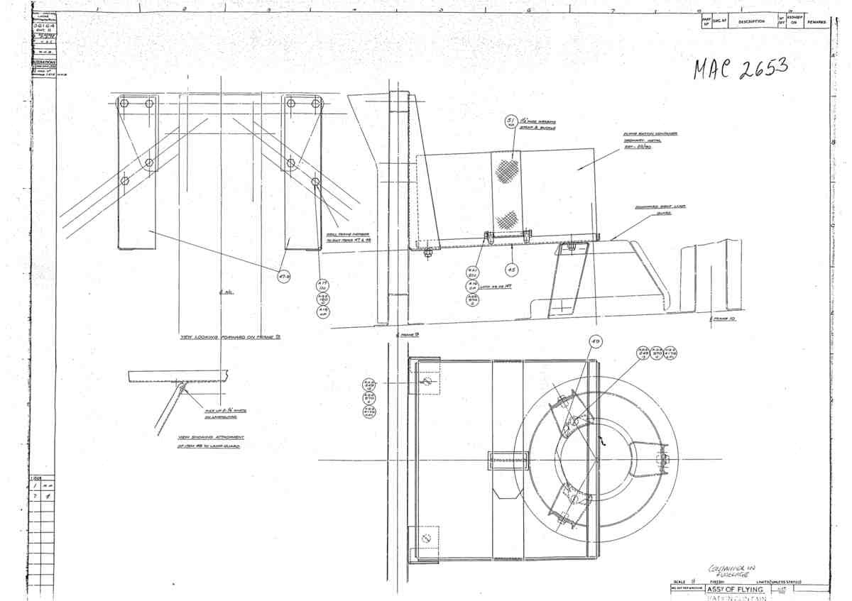 Spitfire Type 361 Mk IX Blueprints 36164 11  Assembly of Flying Container of Rations in Fuselage A4 Photo Print