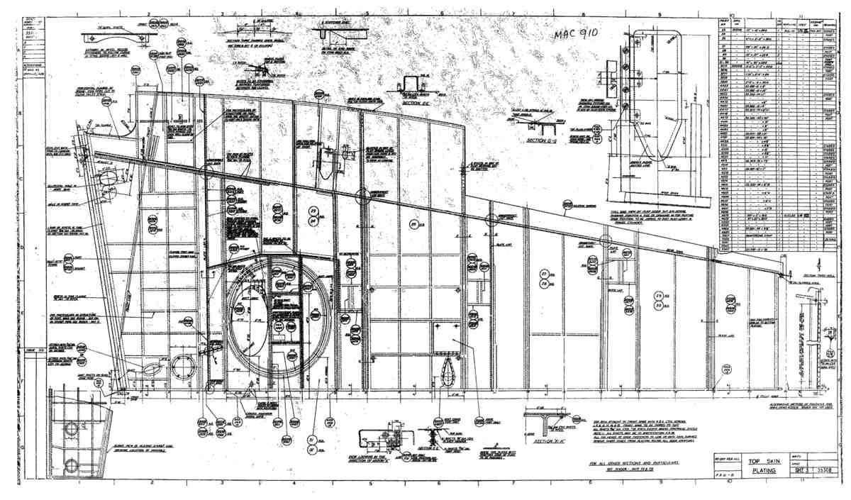 Spitfire Type 363 Blueprints 36308 3  Top Skin Plating A4 Photo Print