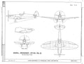 Spitfire Type 365 MKXI Blueprints 36500 1  GA Spitfire PRU XI A4 Photo Print