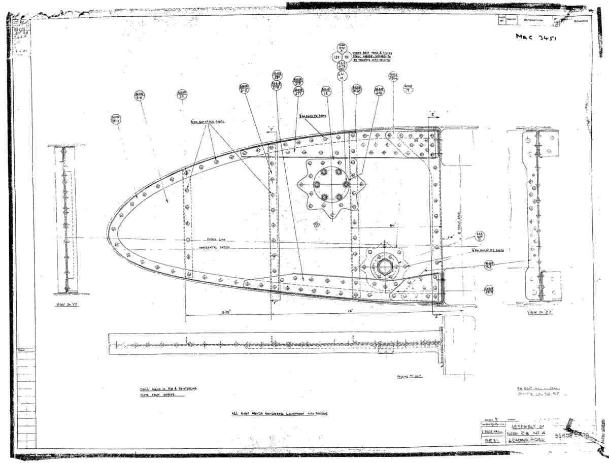 Spitfire Type 365 MKXI Blueprints 36508 58  Assembly of nose Rib No 4 leading edge A4 Photo Print