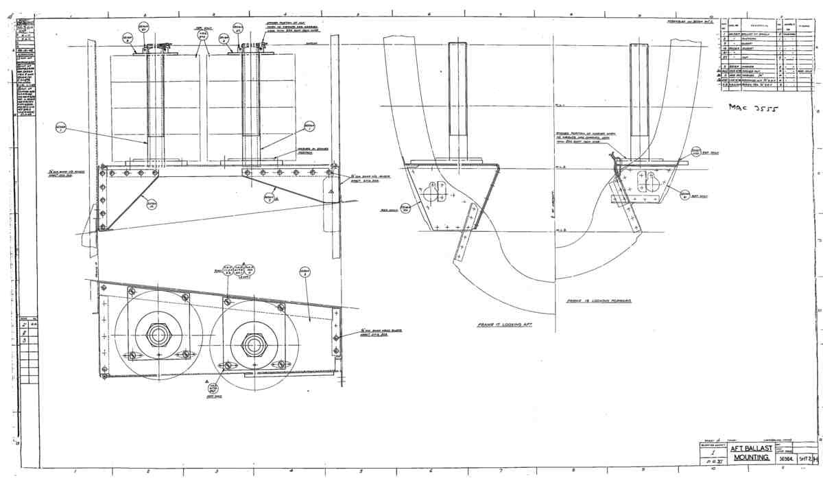 Spitfire Type 365 MKXI Blueprints 36564 2 H Aft Ballast Mounting A4 Photo Print