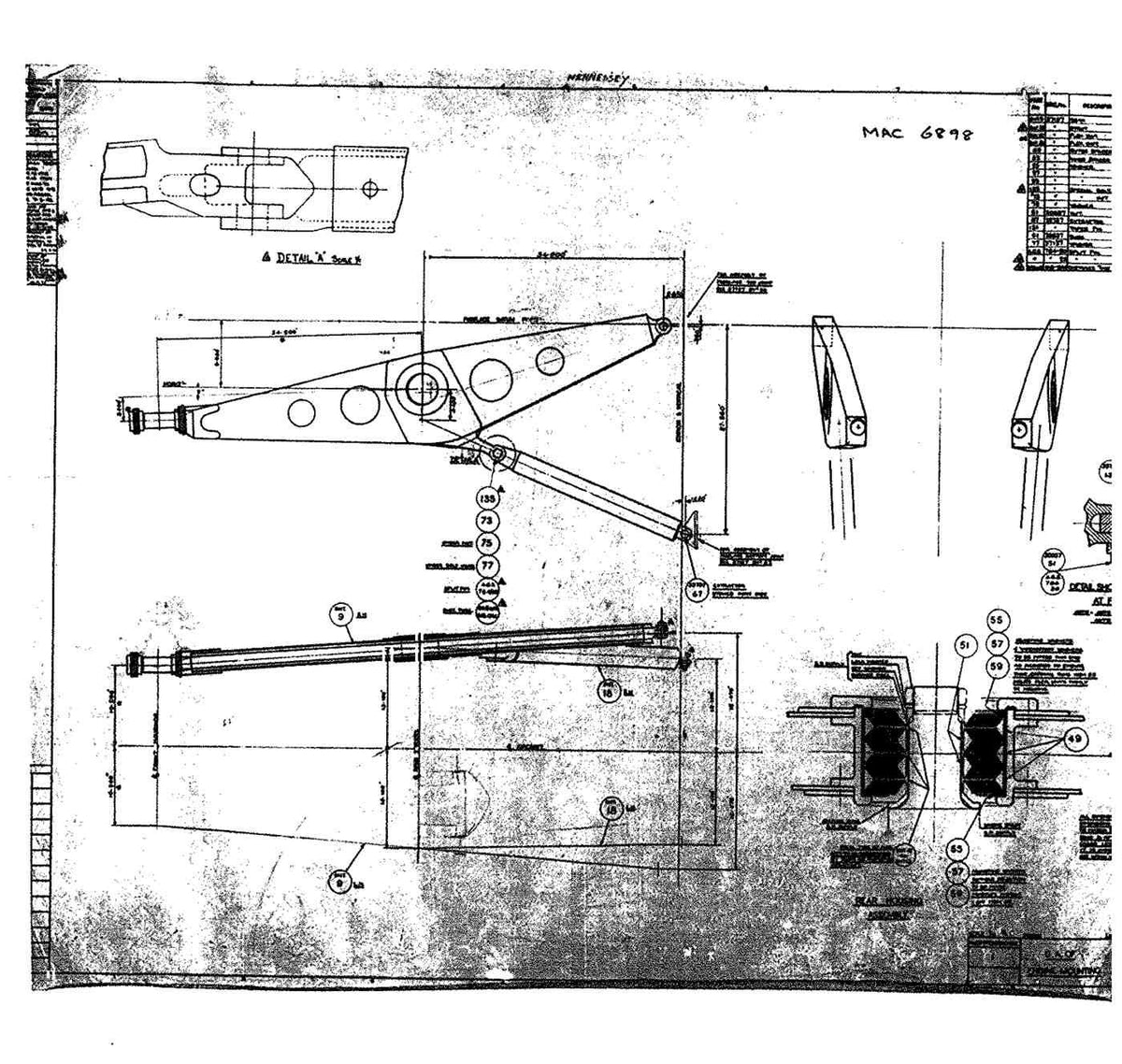 Spitfire Type 379 MKXIV Blueprints 37937GA of Engine Mounting(Griffon) A4 Photo Print