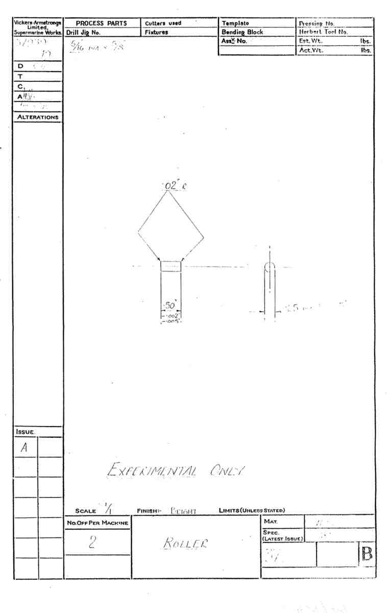 Spitfire Type 379 MKXIV Blueprints 37939 19 B Roller A4 Photo Print