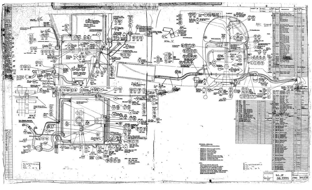 Spitfire Type 379 MKXIV Blueprints 37945 17 H GA of Fuel System A4 Photo Print