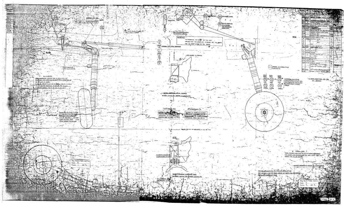 Spitfire Type 379 MKXIV Blueprints 37950 4  Landing Gear A4 Photo Print