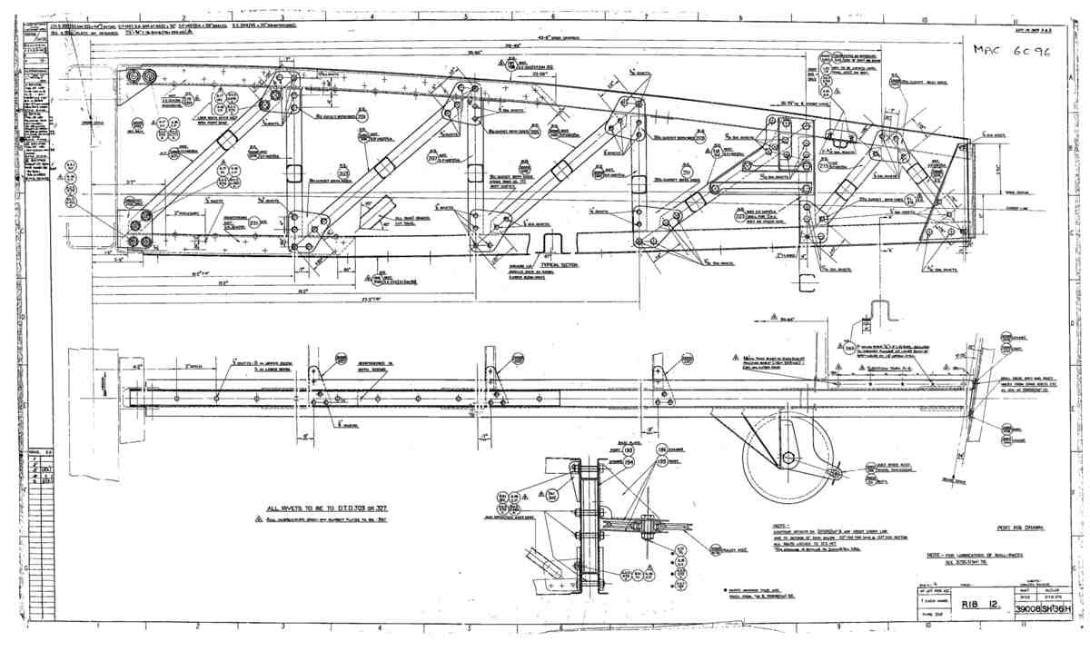 Spitfire Type 390 Mk XIX Blueprints 39008 36 H Rib 12 A4 Photo Print